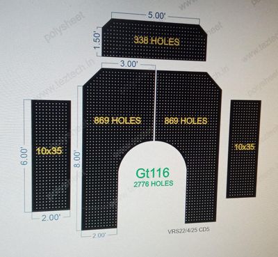 GT116 GATE 5 PART 12X10 FEET 2776 HOLES