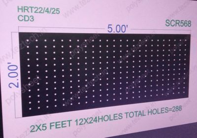 SCR568 2X5 FEET 12X24 HOLES SCREEN TOTAL HOLES=288