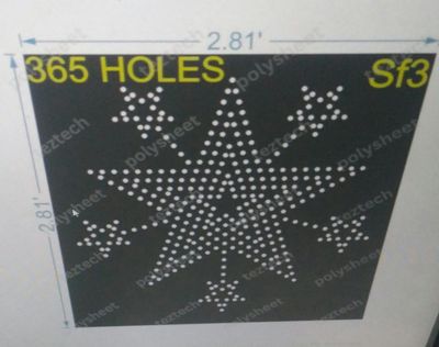 SF3 SNOW FLAKES 2.81X2.68FT 365 HOLES