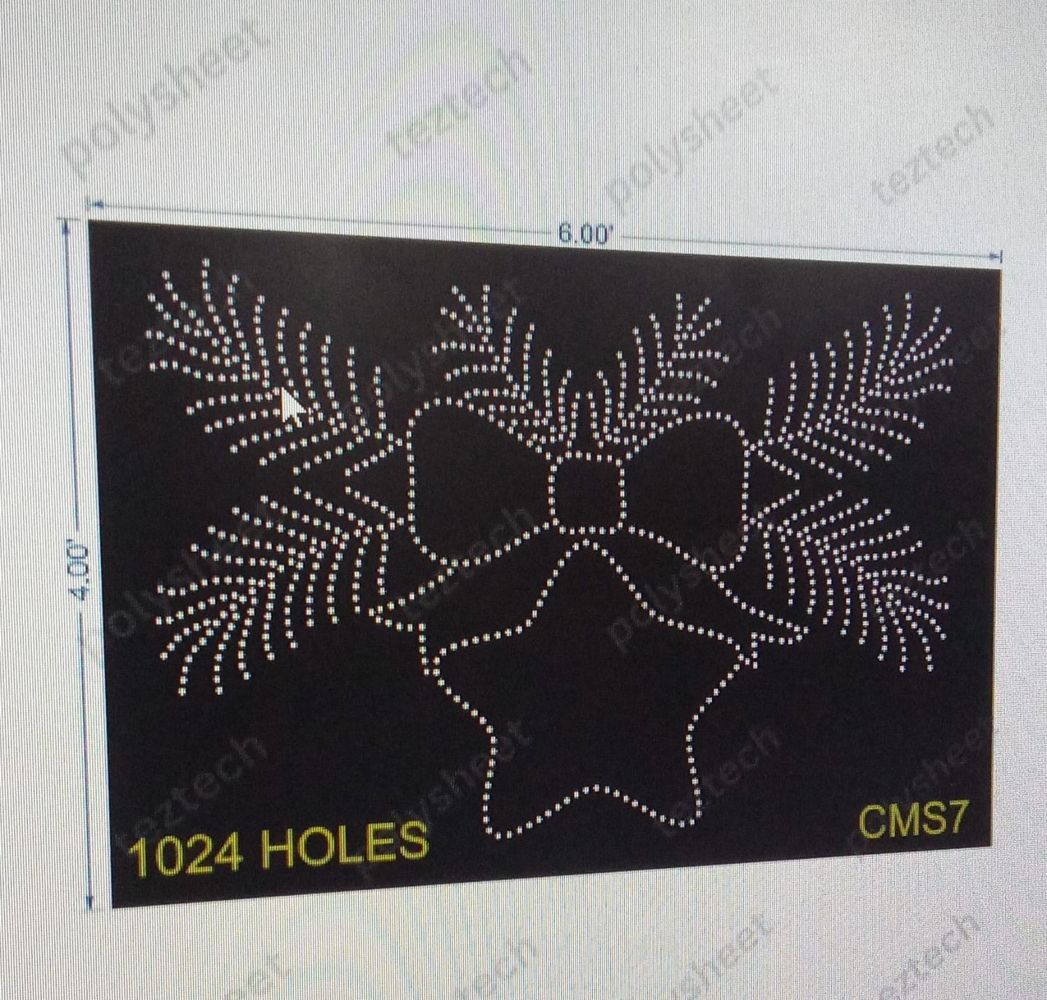 CMS7 CHRISTMAS 4X6FT 1024 HOLES