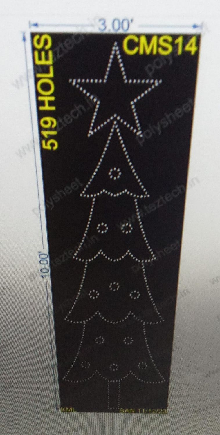 CMS14 Christmas Tree 10X3FEET 519HOLES