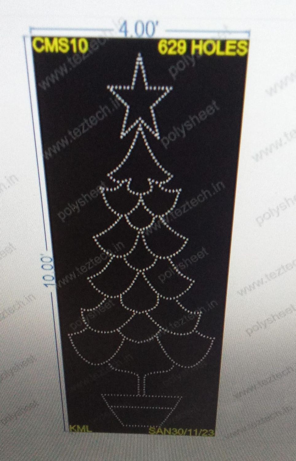 CMS10 Christmas Tree 10X4FEET 629HOLES