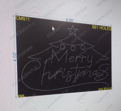 CMS11 MERRY CHRISTMAS 6X4FEET 661HOLES