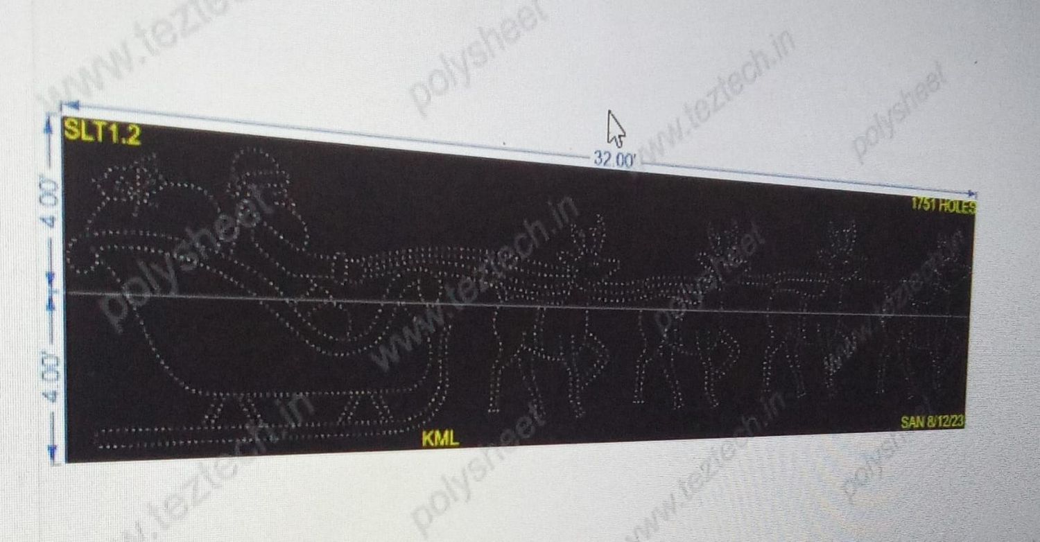 SLT1.2 SLEIGH  SILHOUETTE  32X8 FT  1751 HOLES
