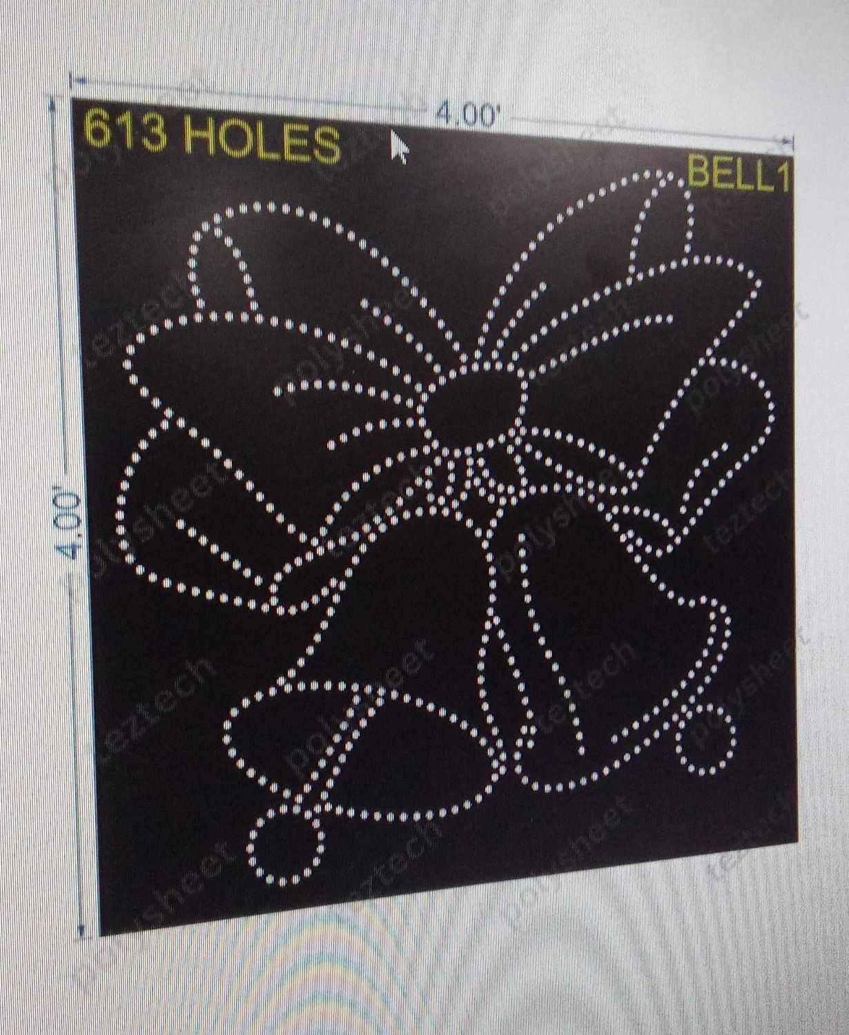 BELL1 BELL  4X4FT 613 HOLES