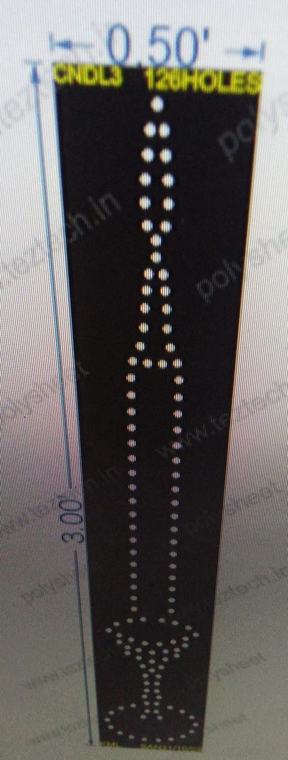 CNDL3 CANDLE 3X0.5FT 126HOLES