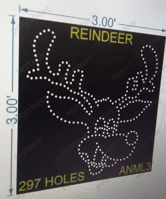 ANML3 REINDEER 3X3FT 297 HOLES