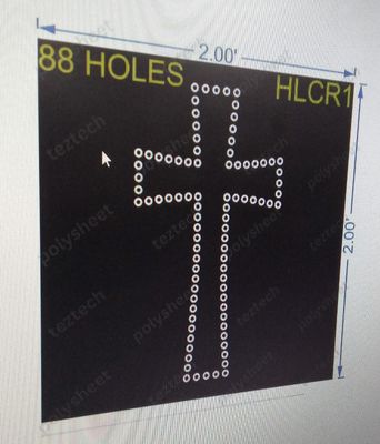 HLCR1 HOLLY CROSS 2X2 FEET 88 HOLES
