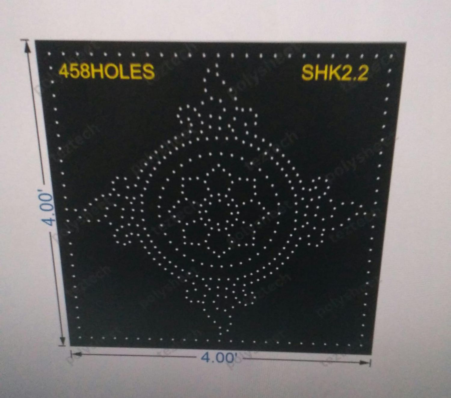 SHK2.2 SHAKRAM 4X4FEET 458HOLES