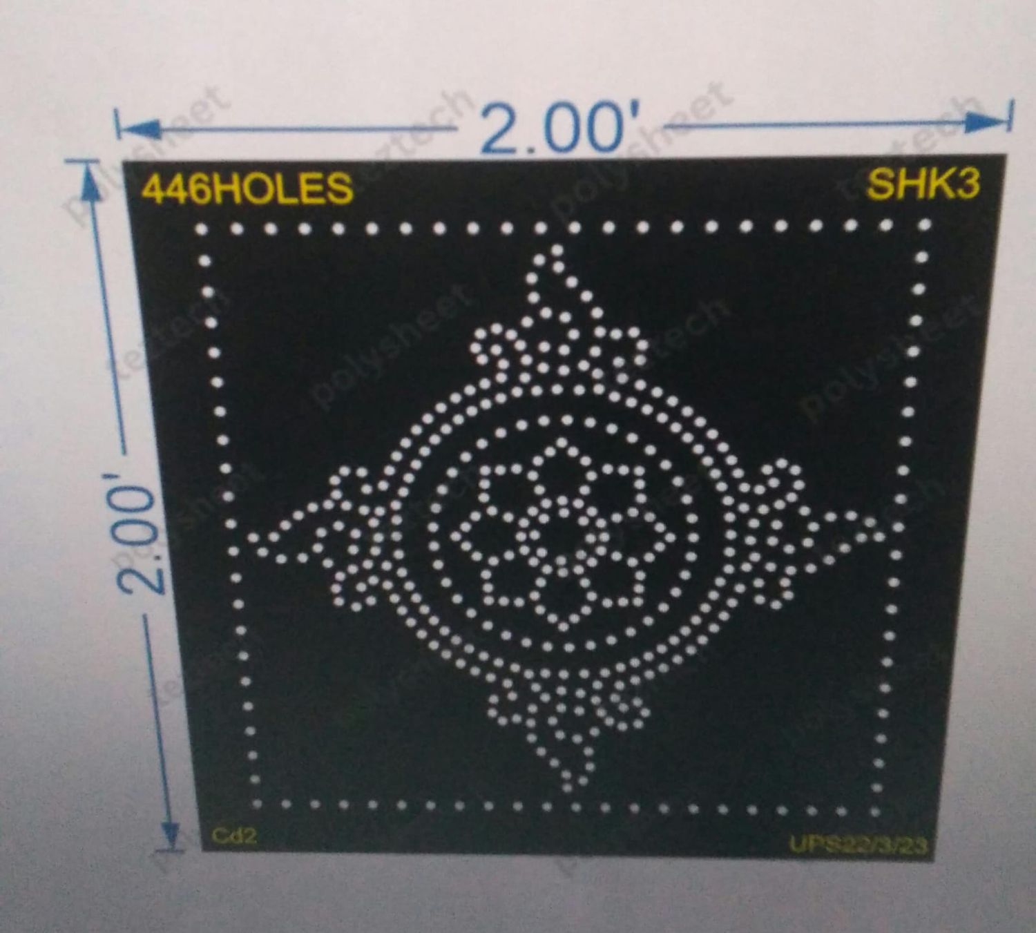 SHK3 SHAKRAM 2X2 FEET 446HOLES