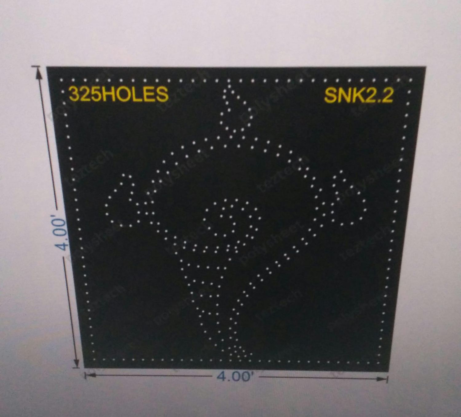 SNK2.2 SHANKU 4X4 FEET  325HOLES