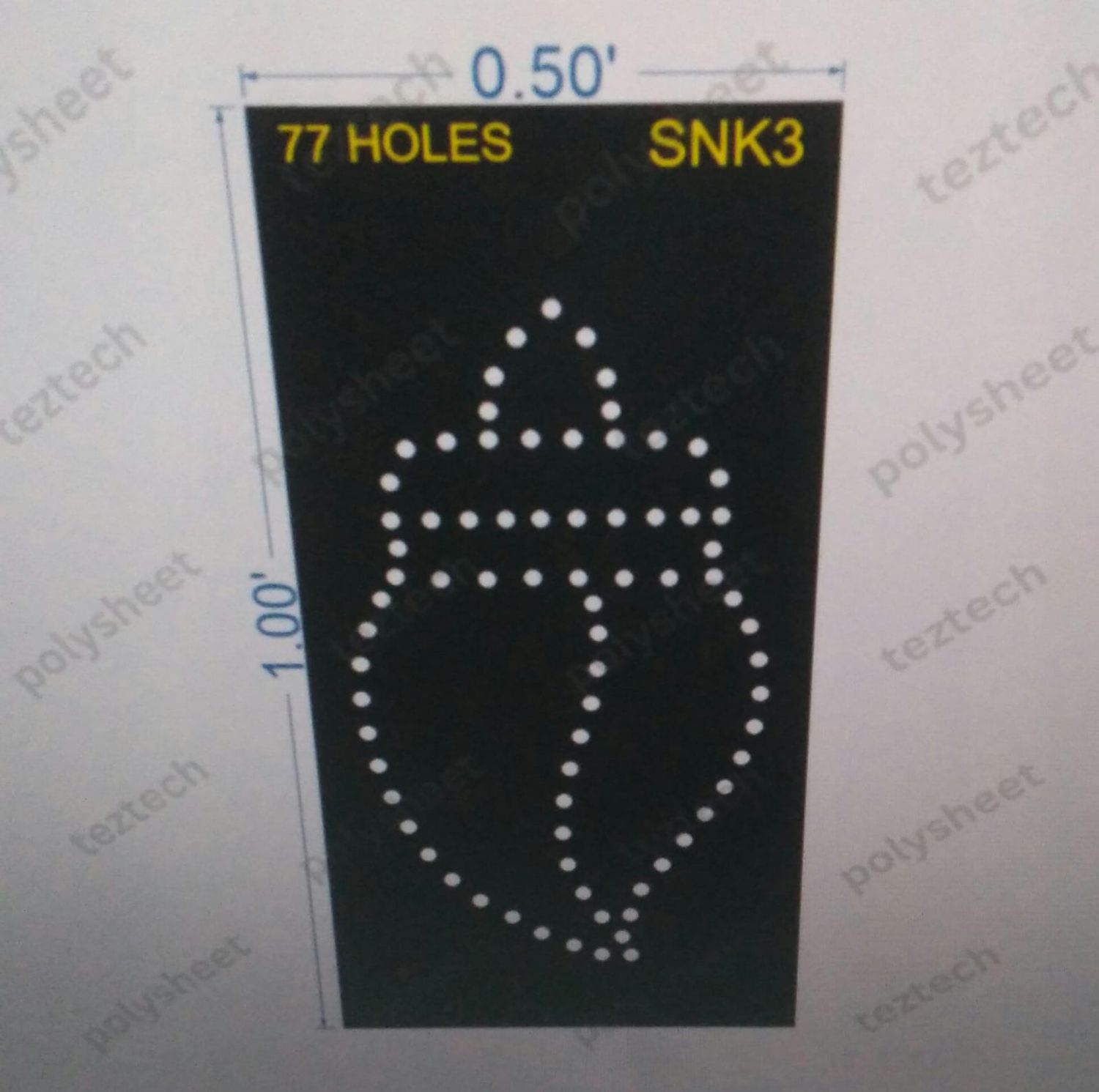 SNK3  SHANKU 1X0.5 FEET 77 HOLES