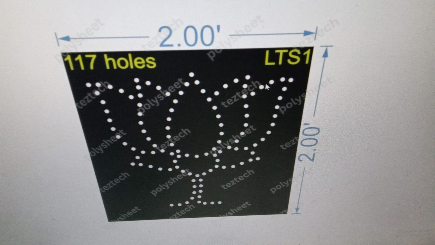 LTS1 LOTUS 1 PART 2X2 FEET 117 HOLES