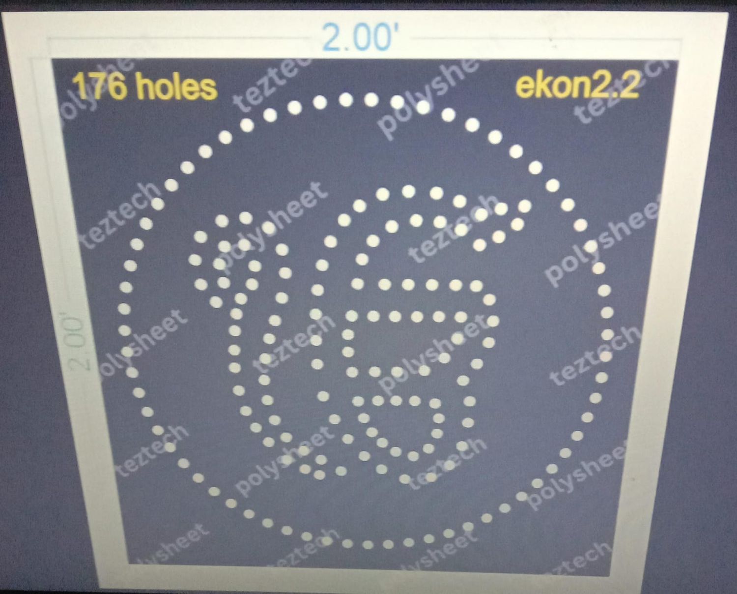 EKON2.2 EKONKARA  2X2 FEET  176 HOLES