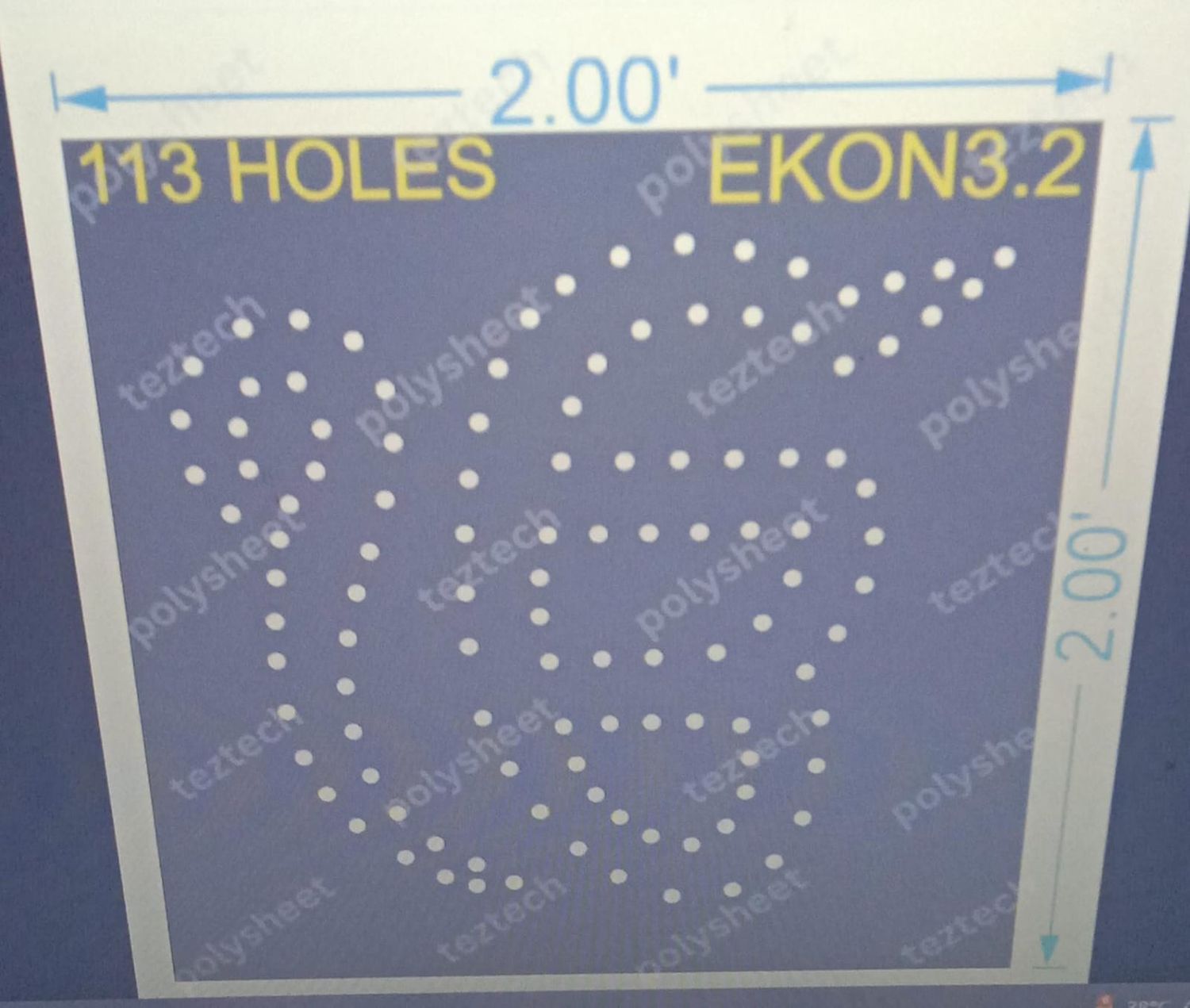 EKON3.2 EKONKARA  2X2 FEET 113 HOLES