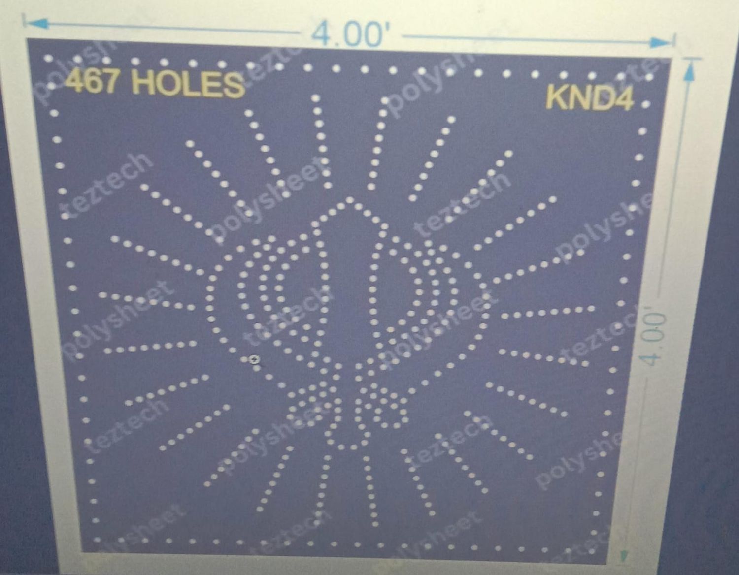KND4 KHANDA  8X24 CIRCLE WITH BORDER 4X4 FEET 467 HOLES