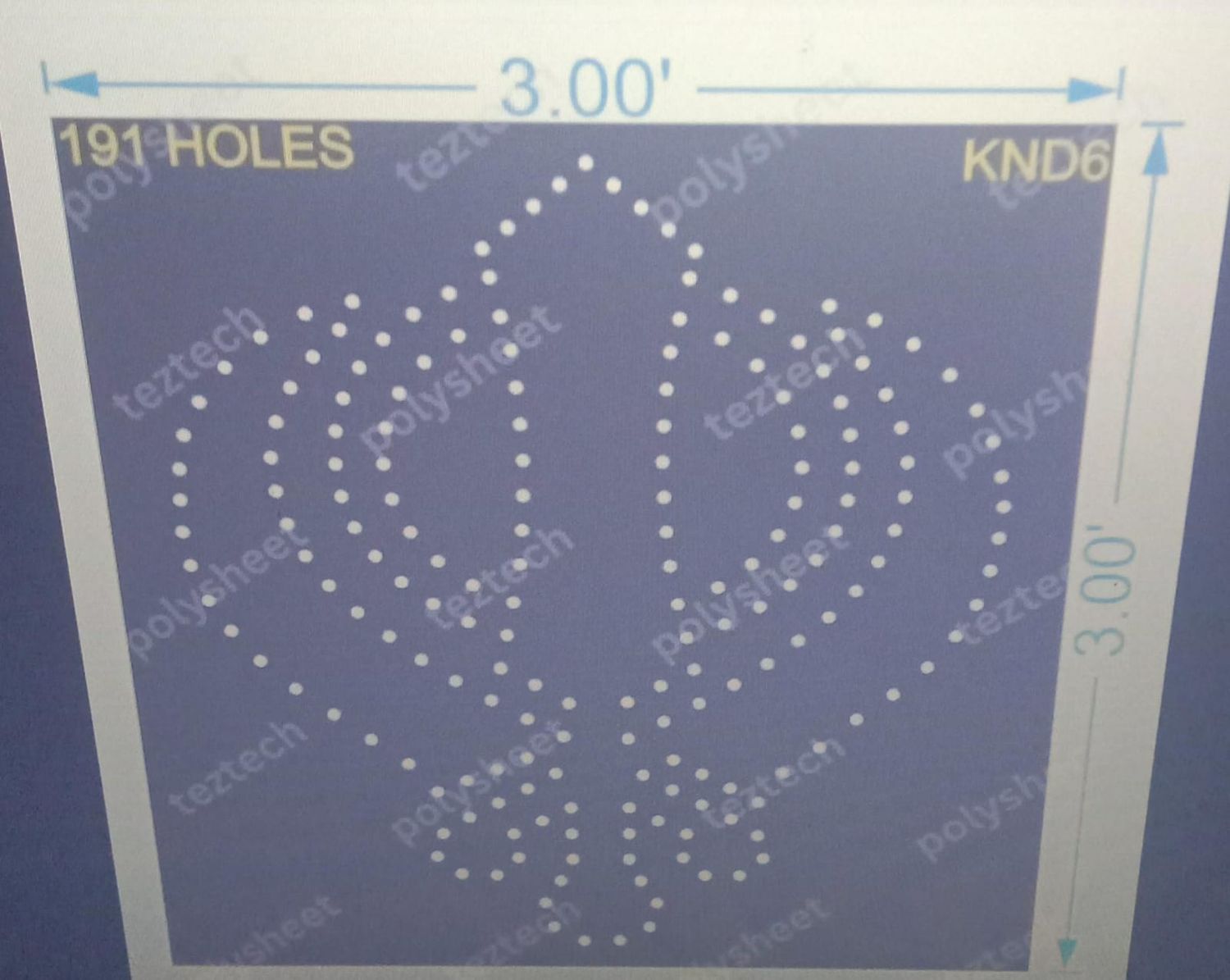 KND6 KHANDA 3X3 FEET 191 HOLES