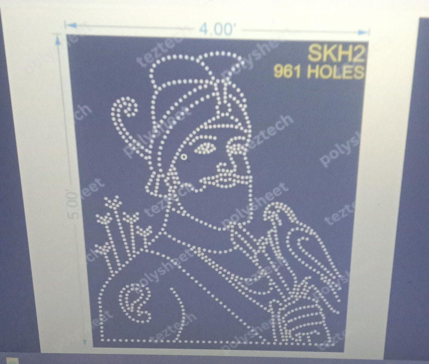 SKH2 SIKH 4X5 FEET 961 HOLES