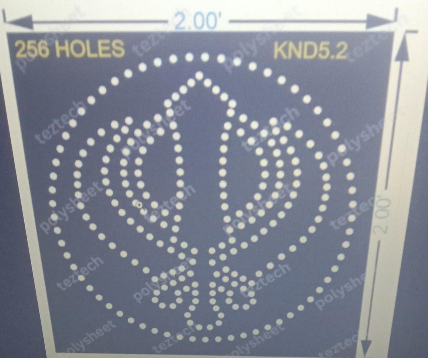 KND5.2 KHANDA 2x2 FEET 256 HOLES