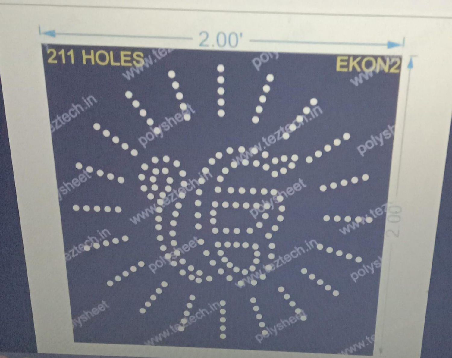 EKON2 EKONKARA  2X2 FEET  211HOLES (5X20H)