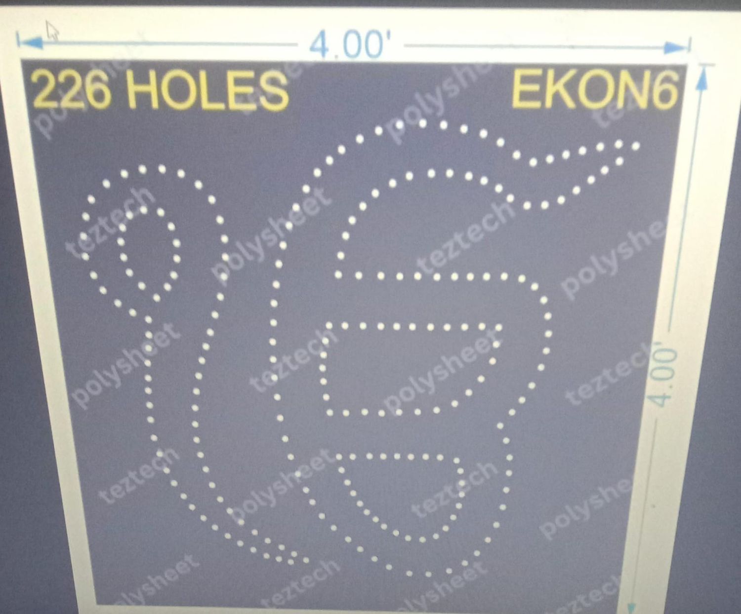 EKON6 EKONKARA 4X4 FEET 226 HOLES