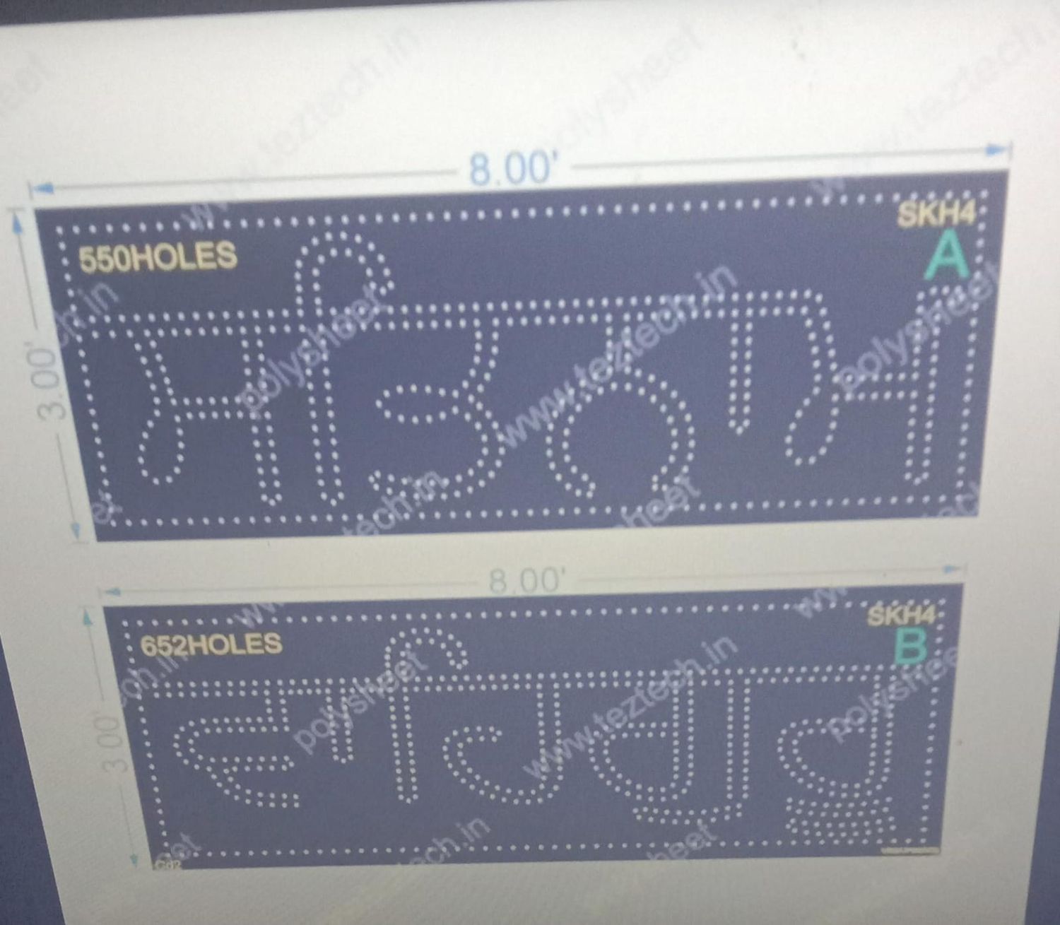 SKH4 SATNAM WAHERURU 6X8 FEET 1202 HOLES