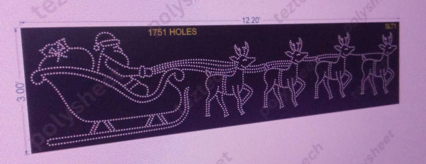 SLT1 SLEIGH  SILHOUETTE  3X12.2 FT  1751 HOLES