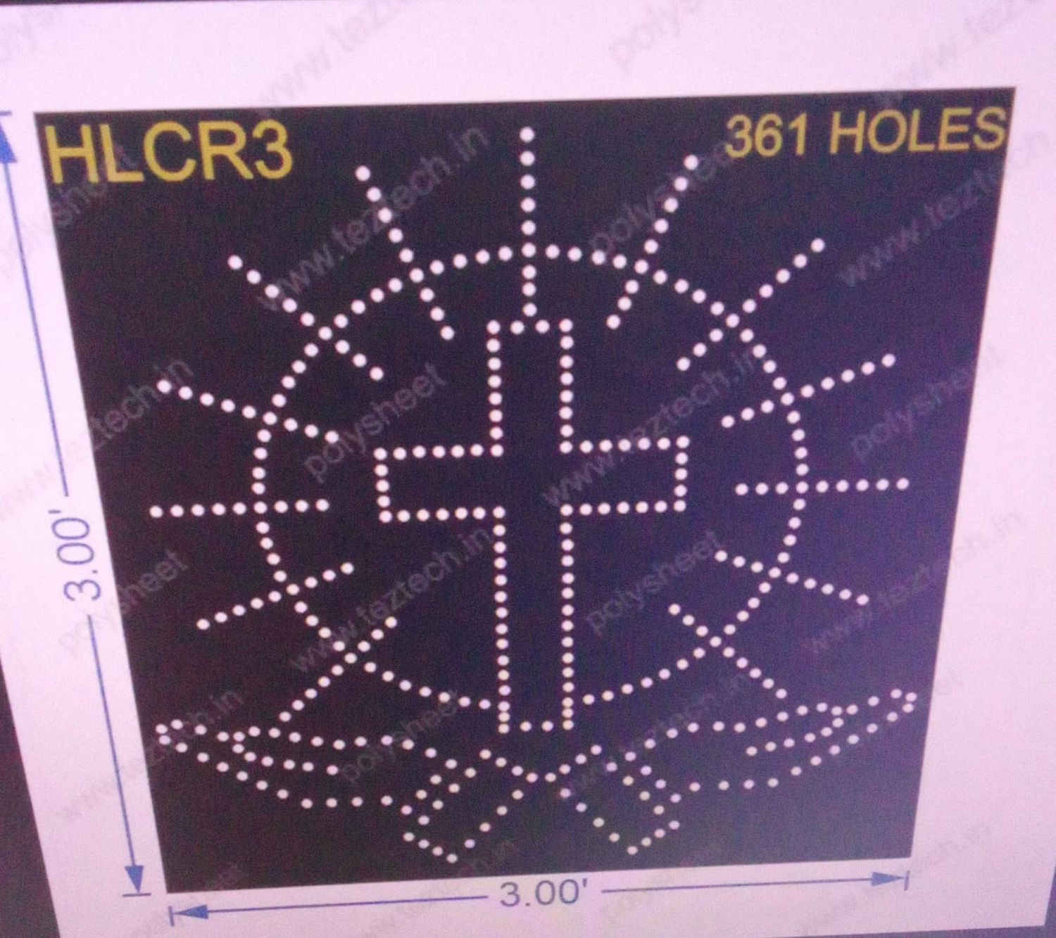 HLCR3 CHRISTIAN 3X3FT 361 HOLES
