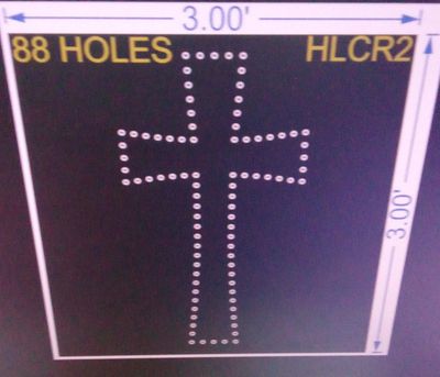HLCR2 HOLLY CROSS 3X3 FEET88 HOLES