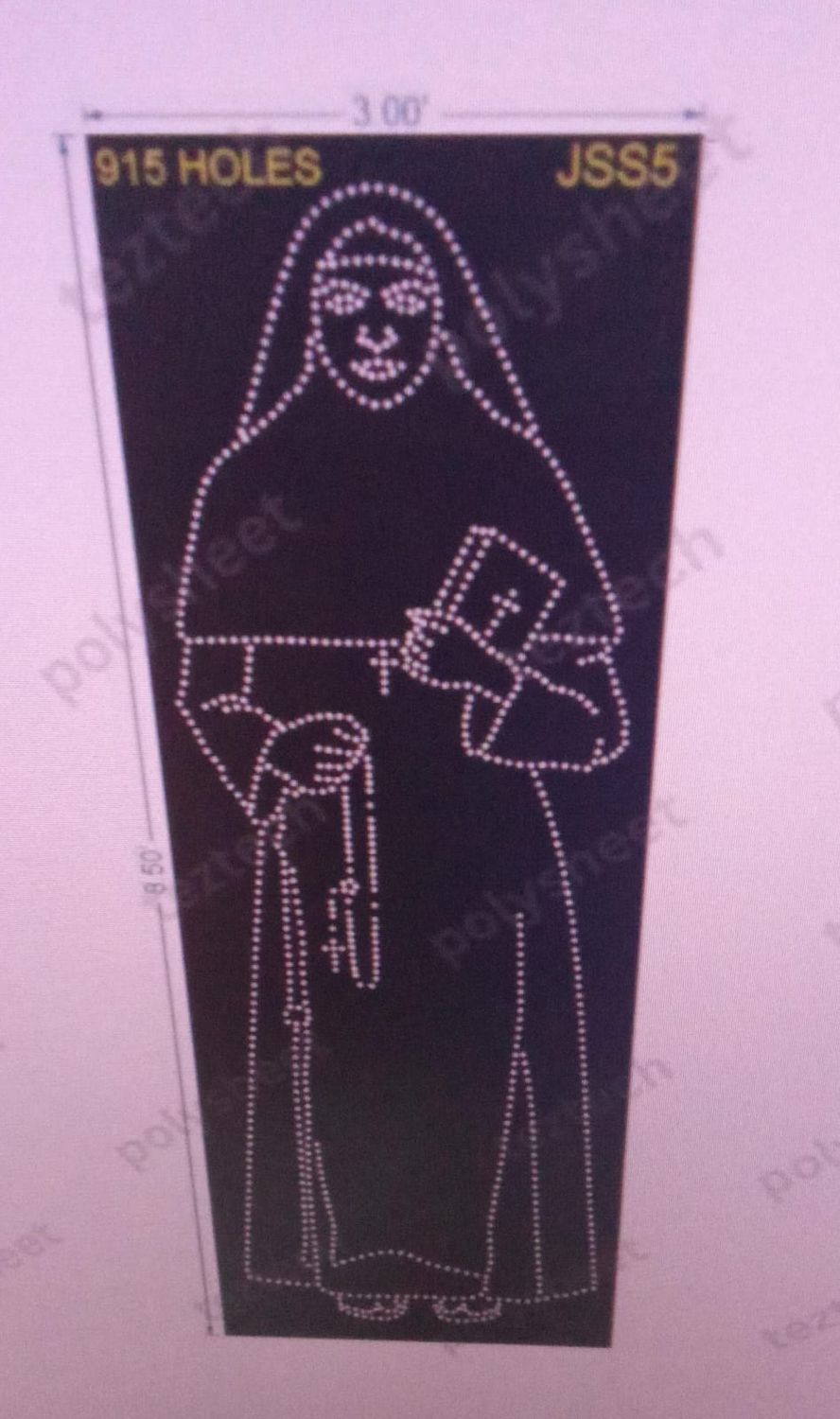 JSS5 JESUS 5  8.5X3 915 HOLES