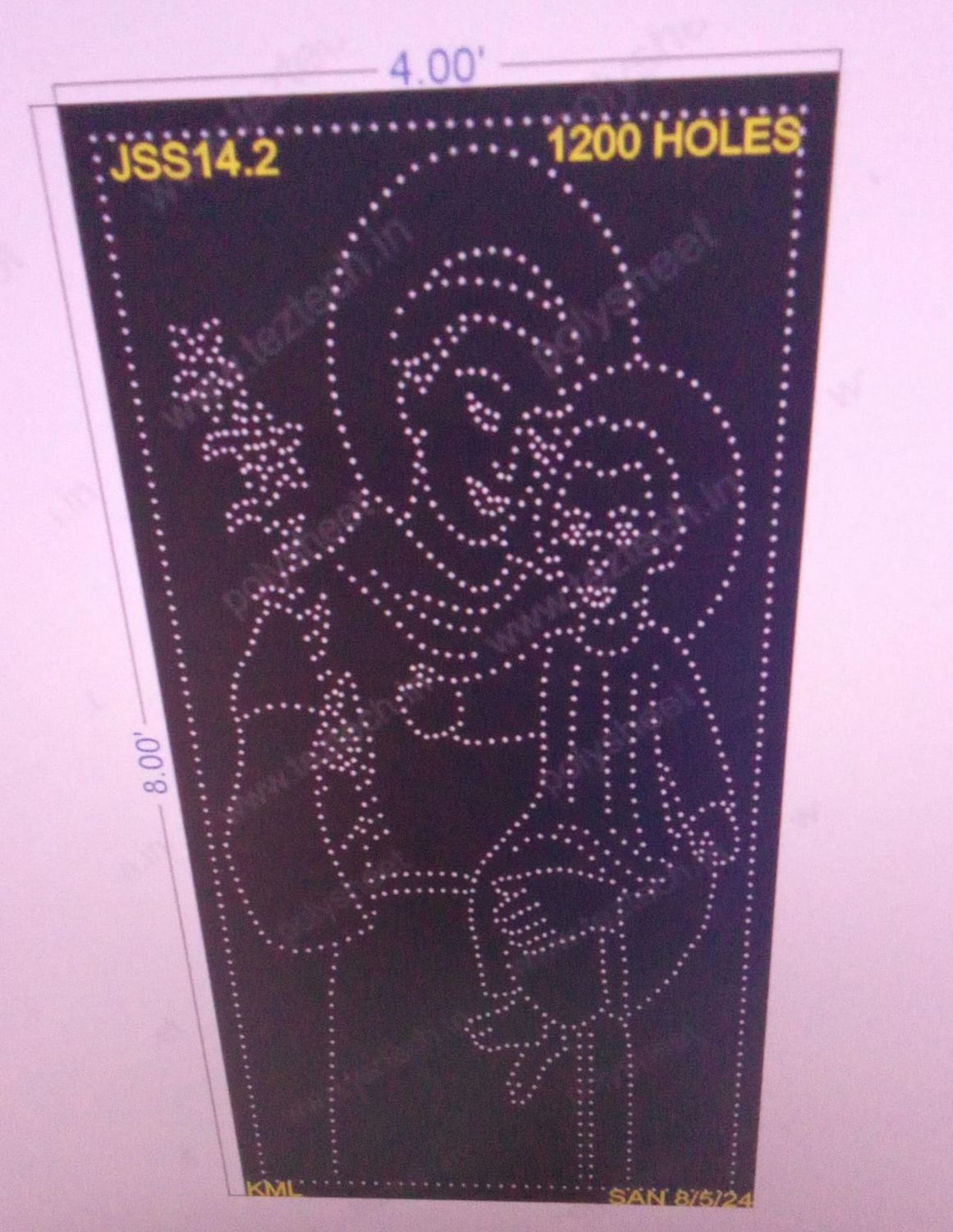 JSS14.2 JESUS 4X8 FEET 1200 HOLES