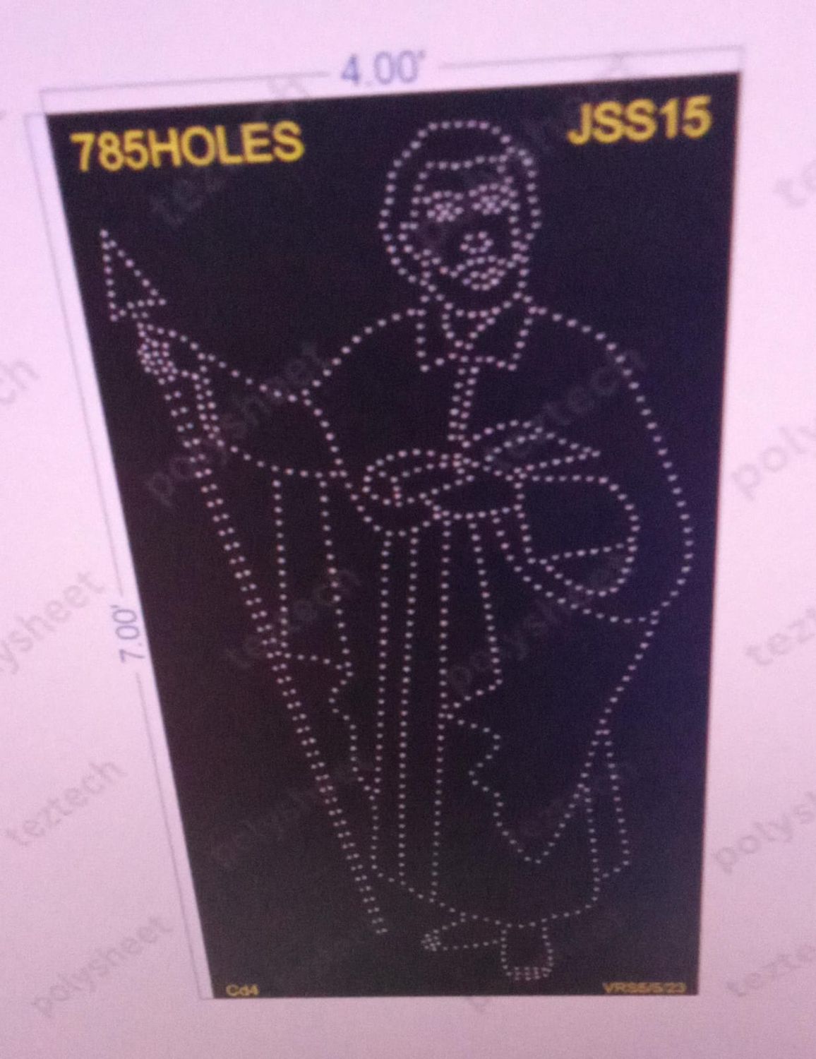 JSS15 ST. THOMAS 7X4 FEET 785 HOLES