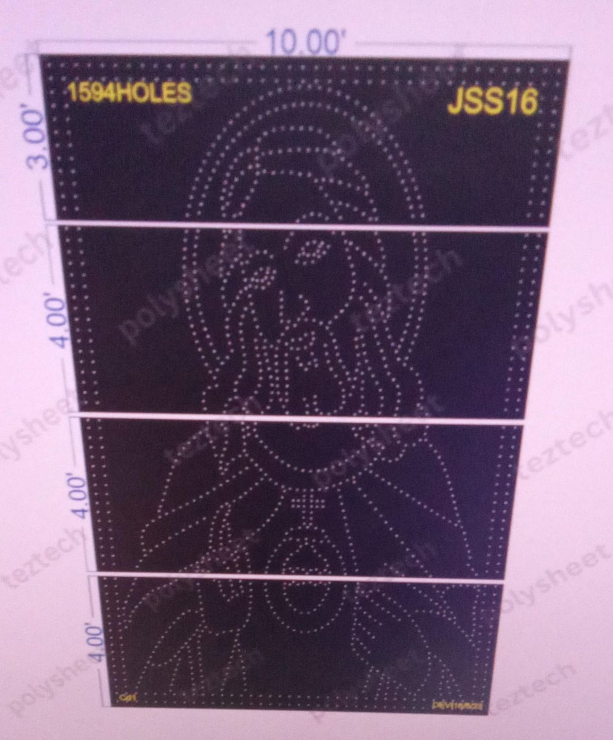 JSS16 JESUS 10X15FEET 1594HOLES