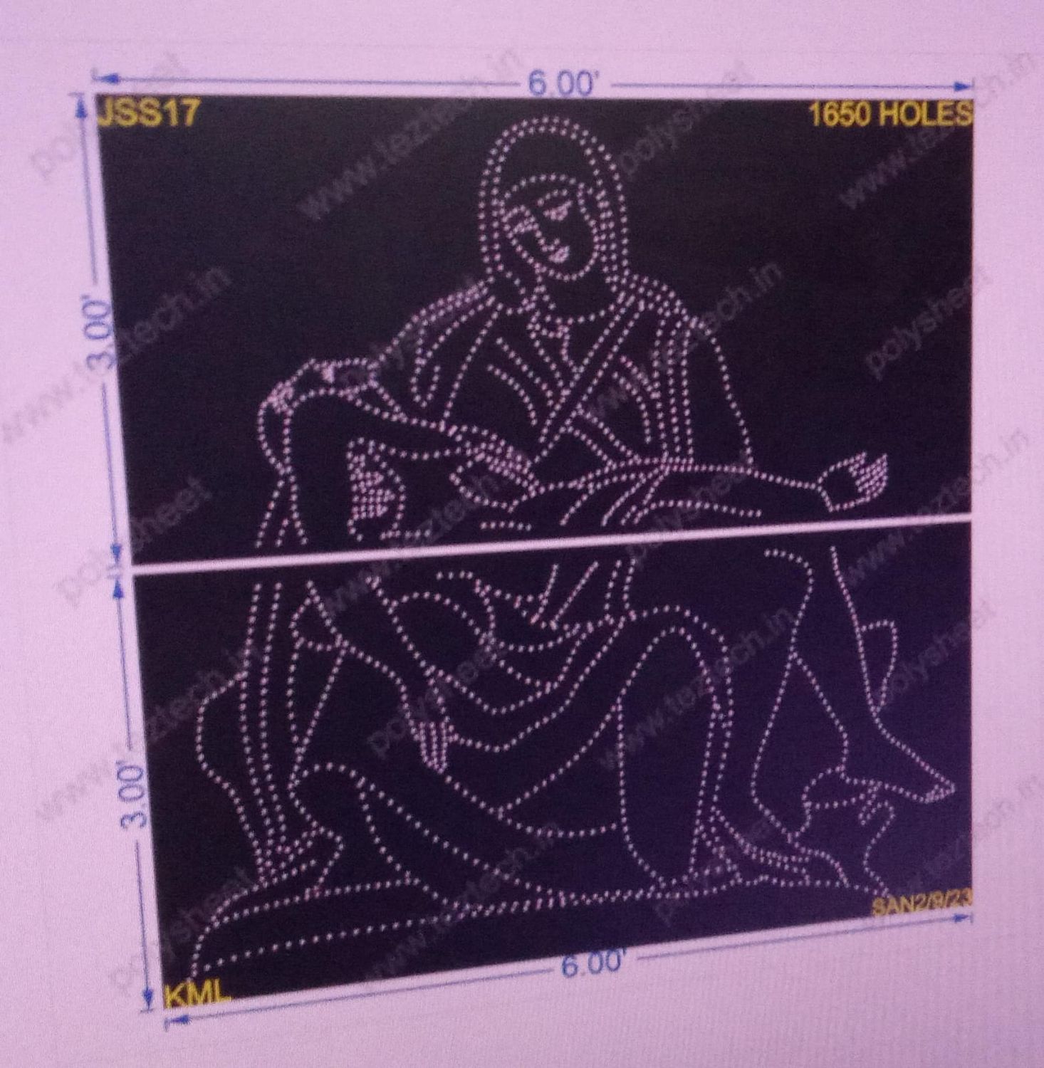 JSS17  Mary, Mother of Jesus 6x6FEET 1650HOLES (2 parts)