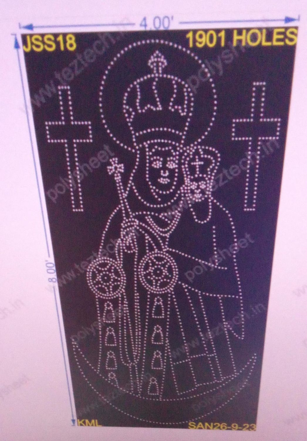 JSS18 Jesus 8X4FEET1901HOLES