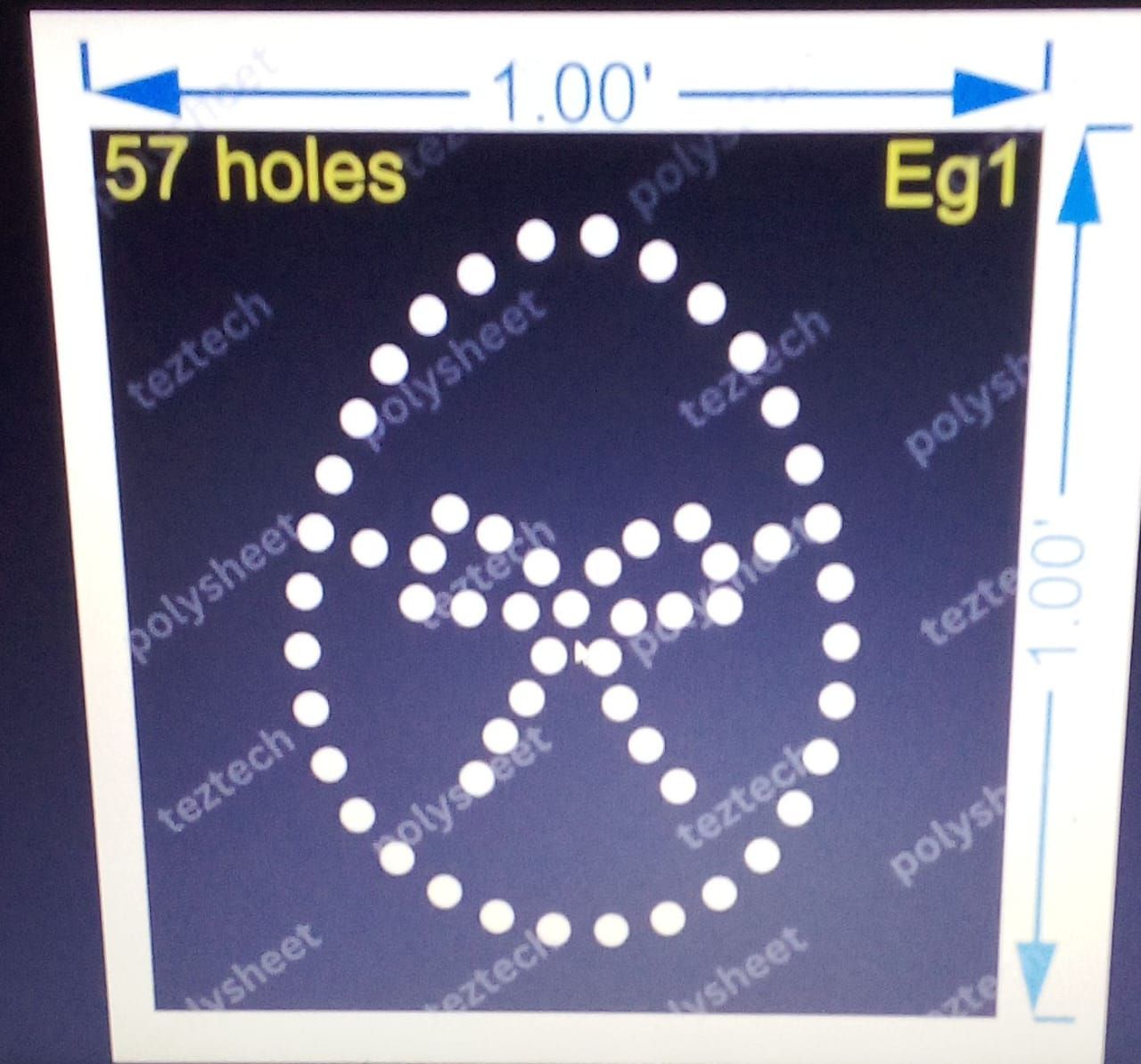 EG1 EGG GIFT  1X1 FEET  57 HOLES