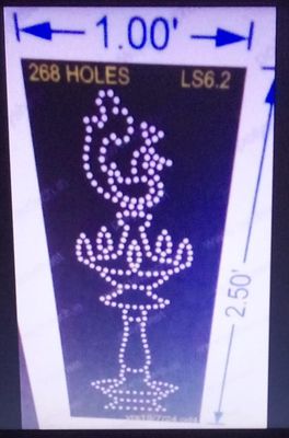 LS6.3 LAMP STAND 1X2.5 FEET 268 HOLES