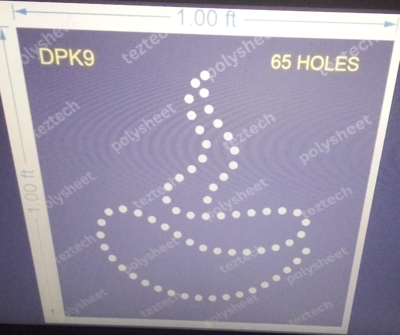 DPK9 DIPAK 1X1 FT 100 HOLES