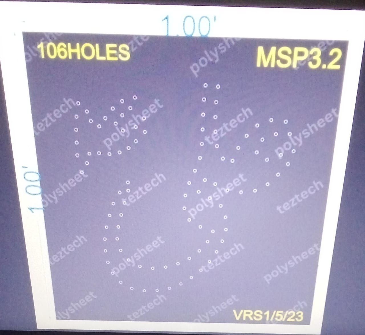 MSP3.2 MUSLIM 1X1FEET 106HOLES