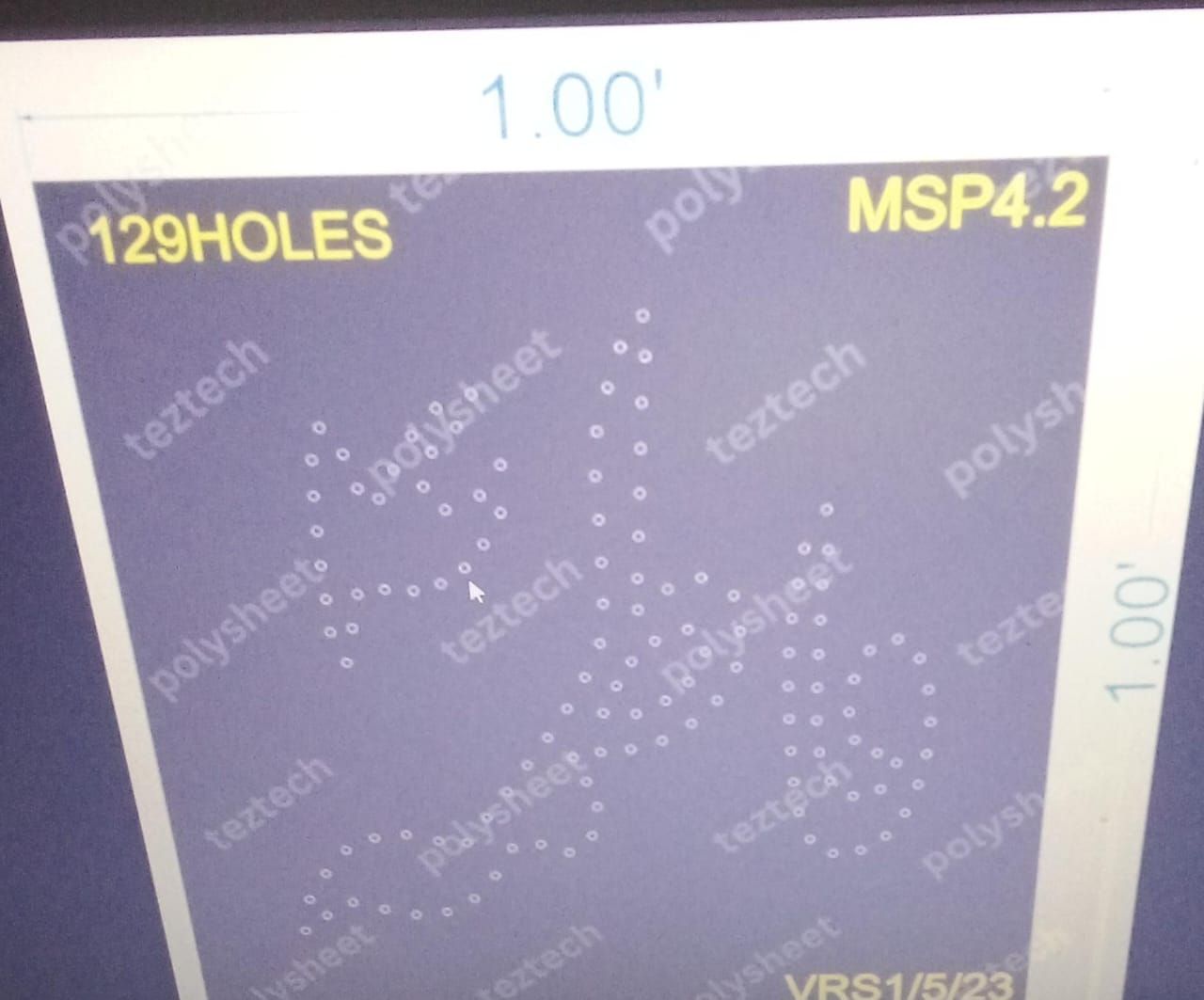 MSP4.2 MUSLIM 1X1FEET  129HOLES