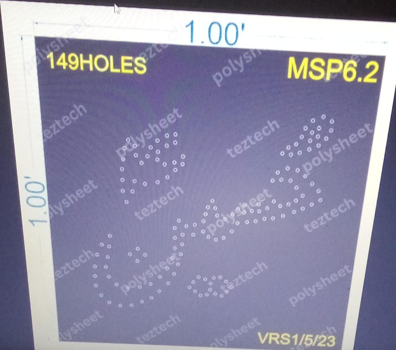 MSP6.2 MUSLIM 1X1FEET  149HOLES