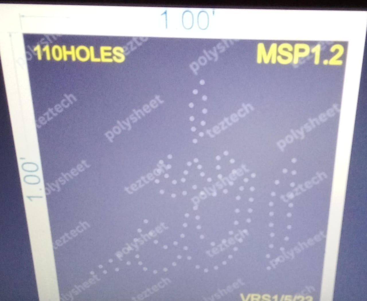 MSP1.2 ALLAH MUSLIM 1X1FEET  110HOLES