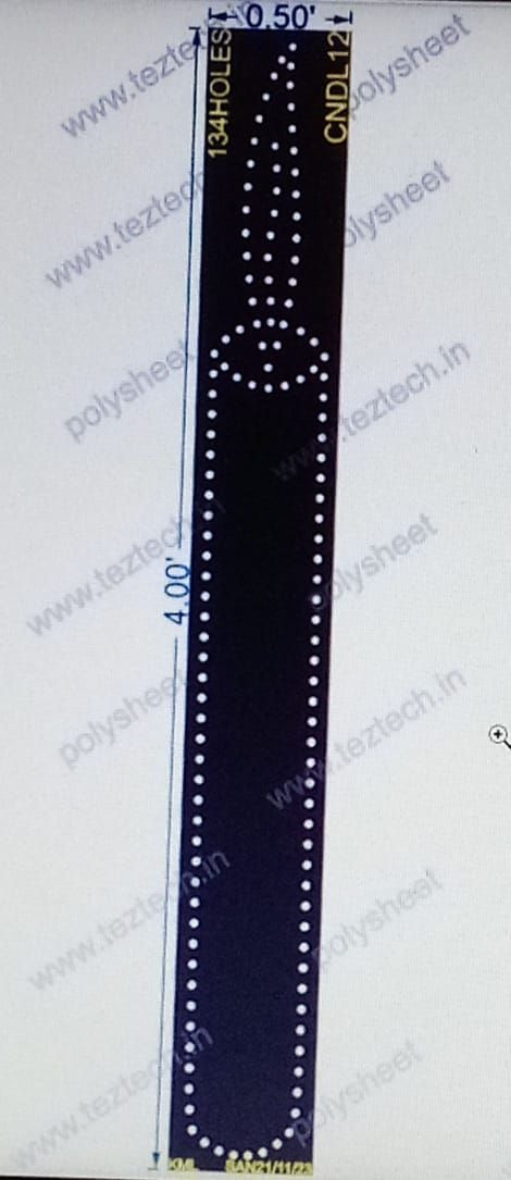 CNDL12 CANDLE 4X0.5FT 134HOLES