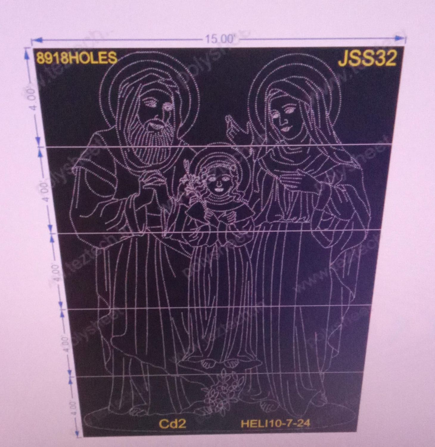 JSS32 JESSUS  20X15 FEET 8918 HOLES (5 PARTS)