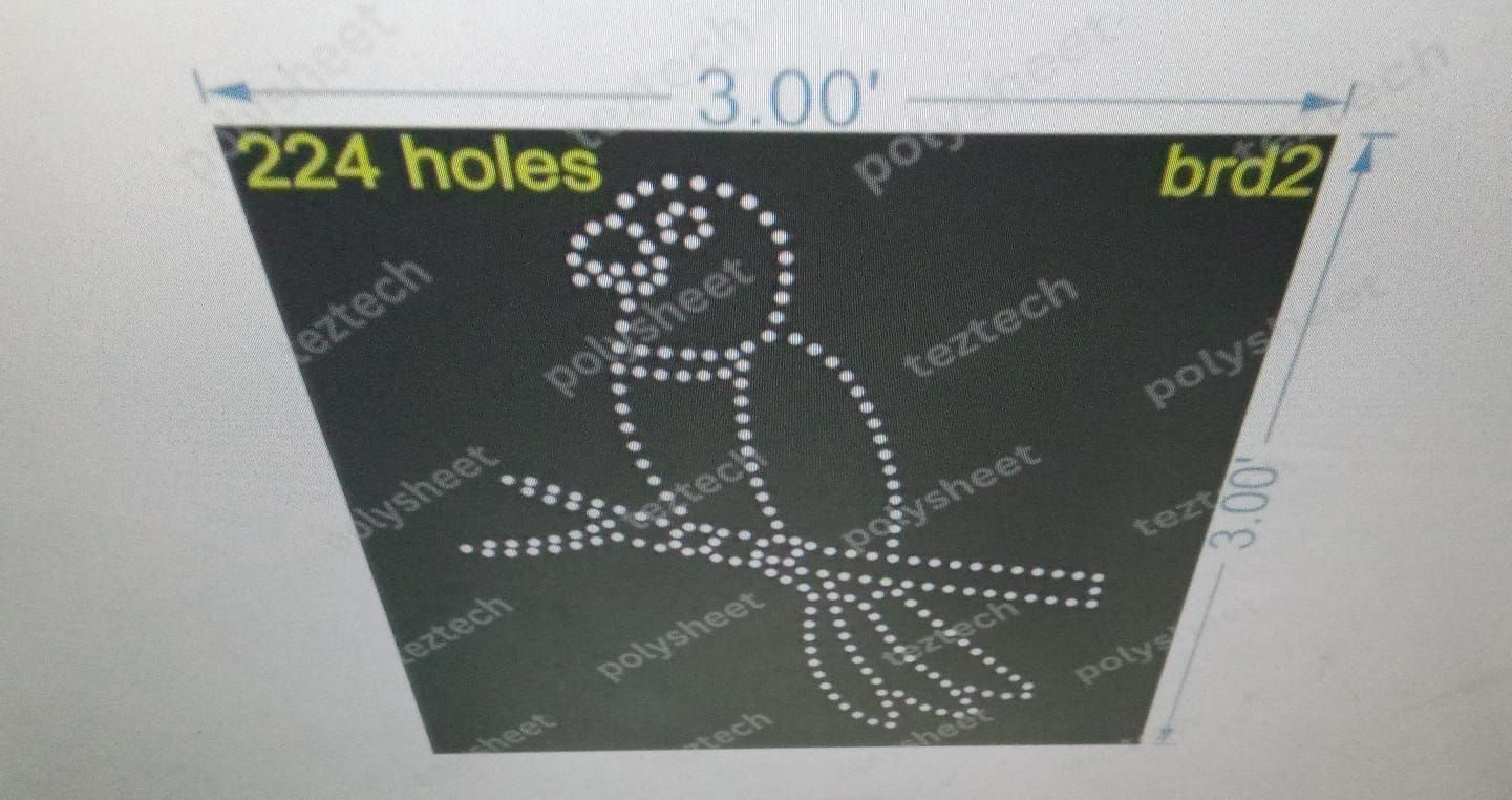 BRD2 bird 2 3x3 feet 224 holes