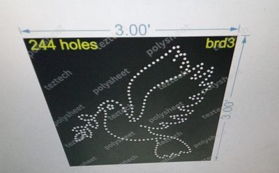 brd3 bird3  3x3 feet 244 holes