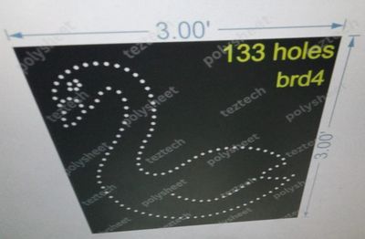 brd4 bird 4  3x3 feet 244 holes
