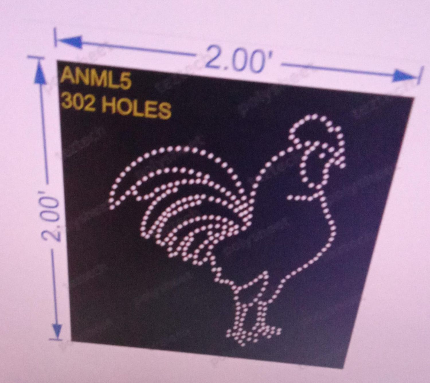 ANML5 ANIMAL 2X2 FT 302 HOLES