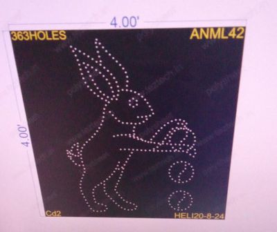 ANML42 RABBIT 4X4 FEET 363 HOLES