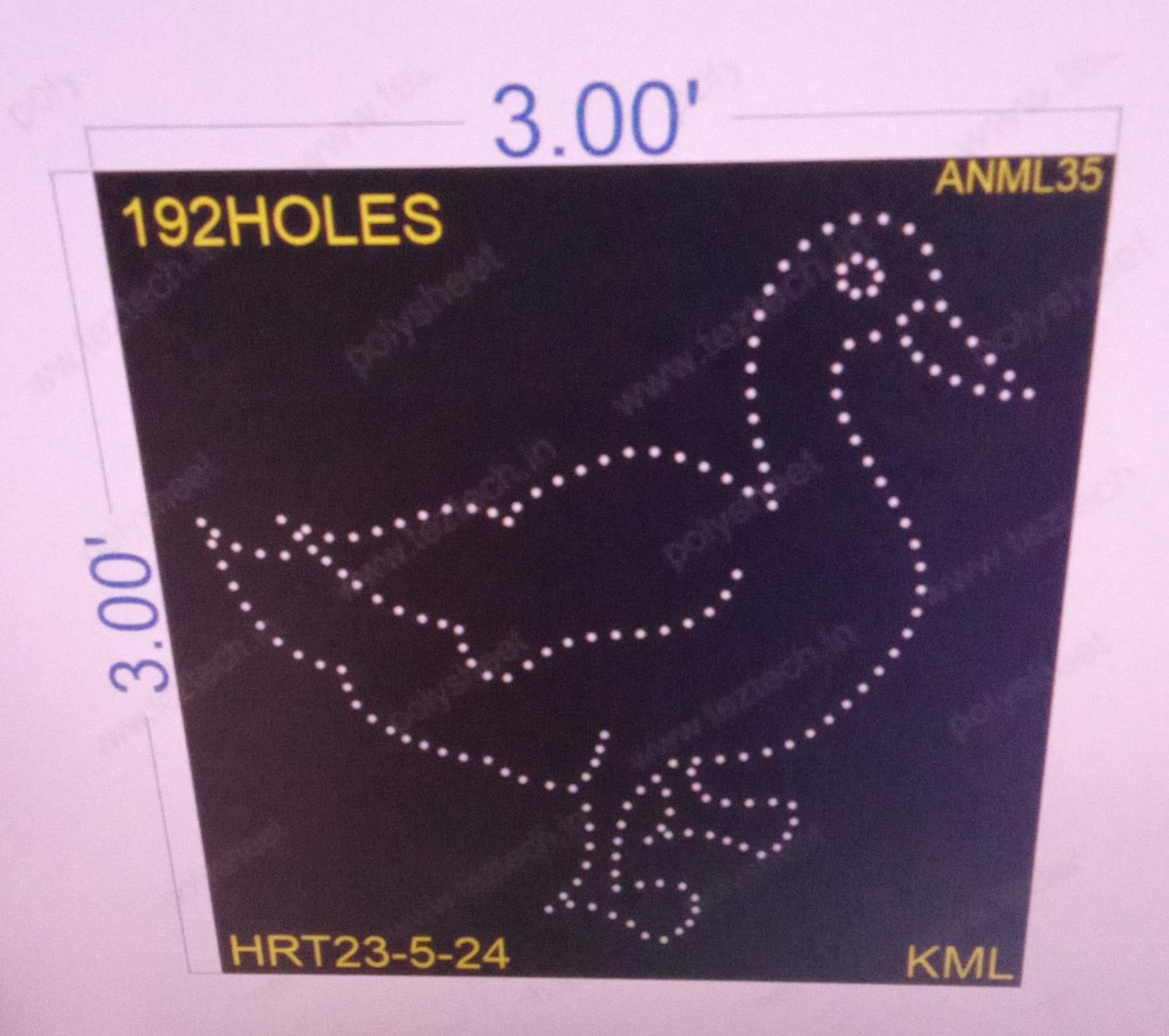 ANML35 DUCK 3X3 FEET 192 HOLES